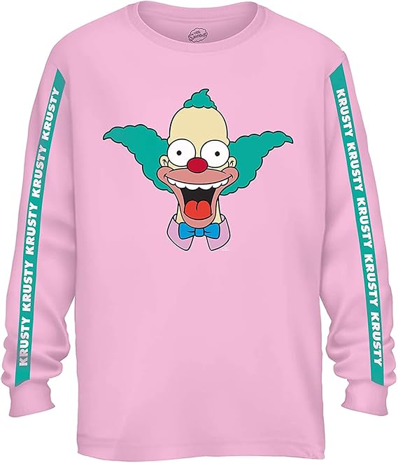 The Simpsons Mens' Krusty The Clown Shirt Krusty Burger Logo Tee Graphic T-Shirt