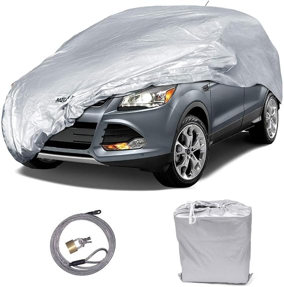 Motor Trend 5-Series Vehicle Car Cover for Cars SUVs Vans Trucks - Water-Resistant Lightweight Vehicle Cover, Full Coverage Protection from Rain Snow Sun UV Dust Indoor Outdoor, Fits up to 185" Length