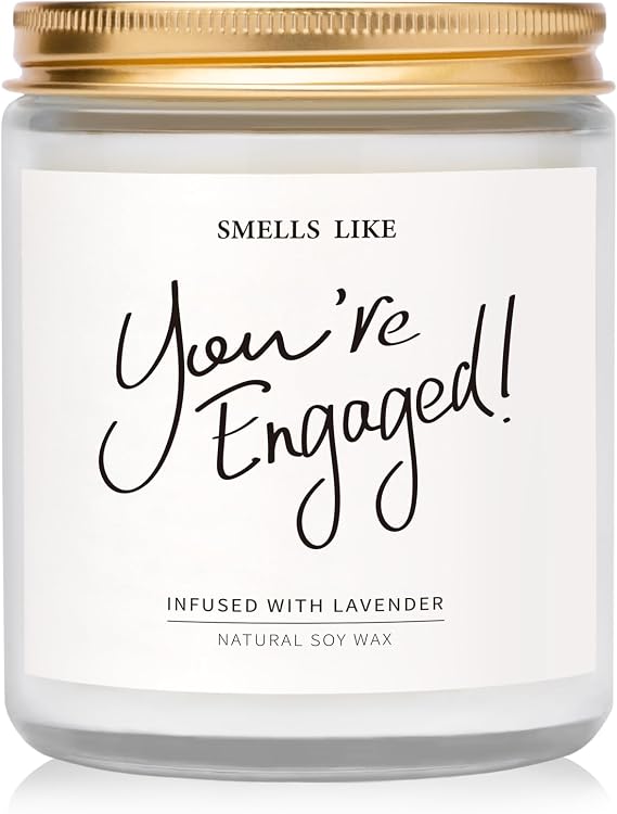 Engagement Gifts for Couples, Engagement Gift for Bride to be Future Mrs | Lavender Scented Candles, Engagement Gifts for Women, Gift for Newly Engaged Couples, Engagement Party Decorations