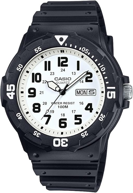 Casio Men's Dive Style Watch, Black/White