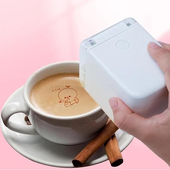 Portable Coffee Latte Printer,Edible Inkjet Printer,Handheld Edible Printer,WiFi Printing Machine Cake Coffee Dessert DIY Decoration Maker
