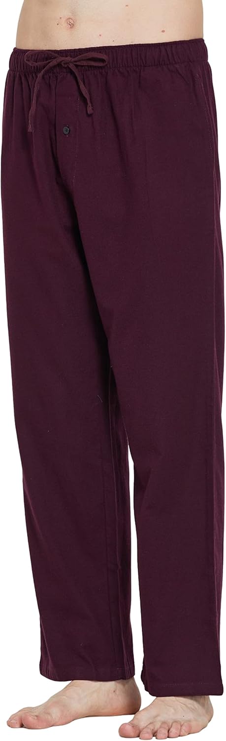 Mens 100% Cotton Super Soft Flannel Plaid Pajama Pants