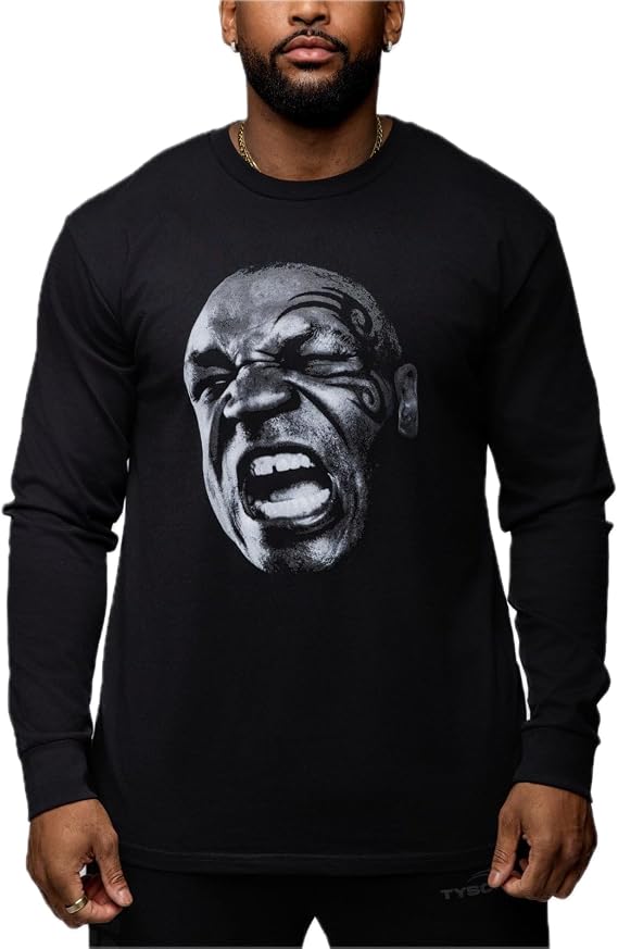 Tyson Lean & Mean Mike Long Sleeve T-Shirt, Mike, Black