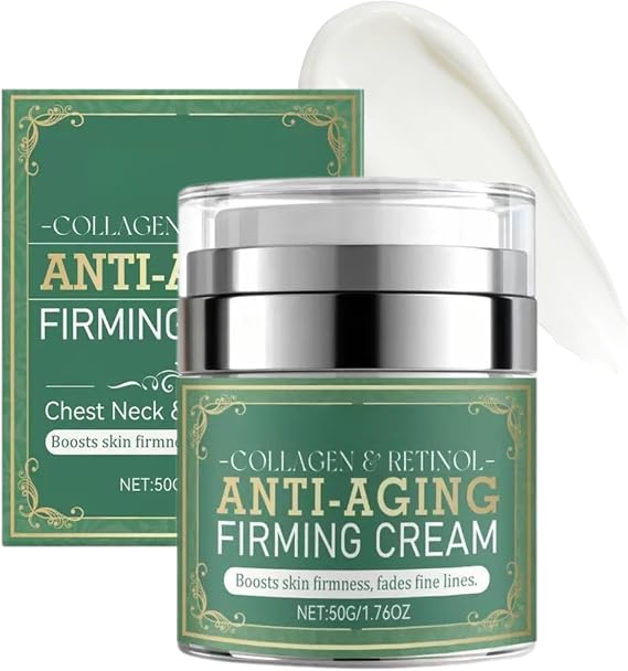 Anti Aging Neck Firming Cream - Anti Wrinkle Skin Tightening Cream with Retinol & Collagen - Lifting Neck Cream Moisturizer for Sagging Skin - Smoothes Fine Lines on Neck, Chest & Face - 50g