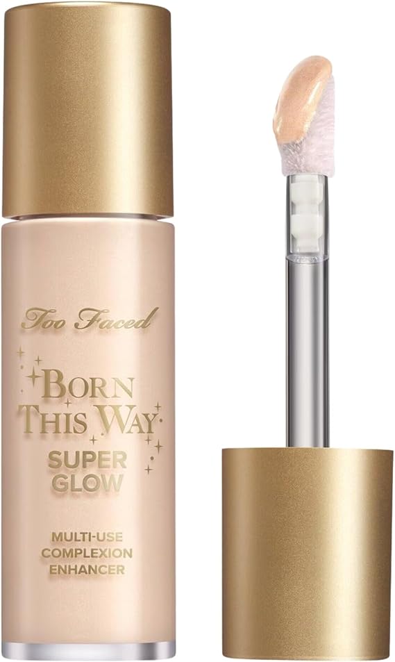 Too Faced Born This Way Super Glow Multi-Use Highlighting Skin Enhancer | Hydrating, Natural, All-Over Glow with Luminous Finish for Lit-From-Within Skin | Non-Greasy + Blendable, 30 ml