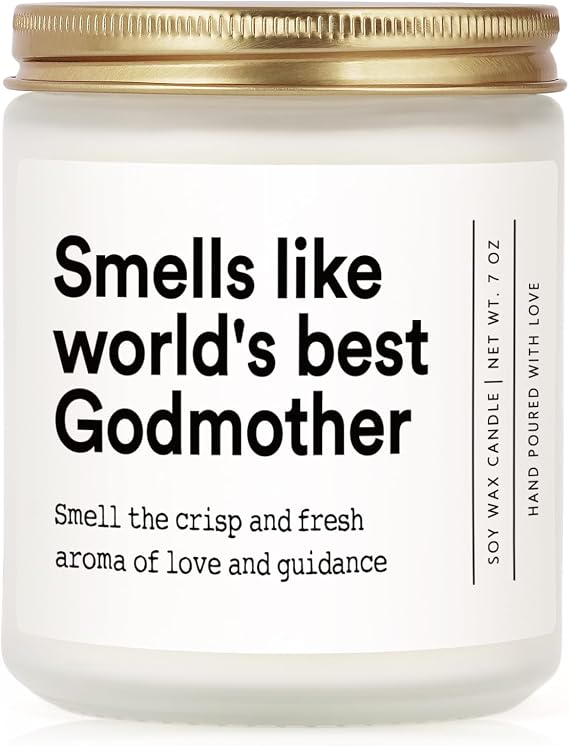 Godmother Proposal Gift, Godmother Gifts from Godchild, Will You Be My Godmother, Birthday Mothers Day God Mother Gifts- Handmade Lavender Godmother Candle(7oz)
