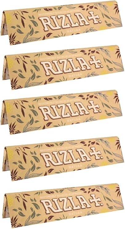Rizla Natura King Size Rolling Papers – 5 Pack – Unbleached, Natural Rolling Papers – Smooth Burn – Eco-Friendly – Sustainable – Authentic Rolling Experience – Premium Quality