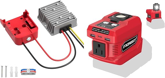 Kzreect 20V to 12V Upgraded Adapter + 220W Power Inverter