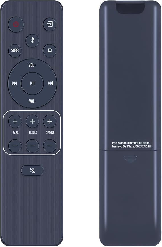 EN212FD1H Soundbar Replacement Remote Control Compatible for Hisense 2.1 CH Sound Bar System HS212F HS219 A620, HS212F HS219 AX5120G AX5100Q AX3125H R651