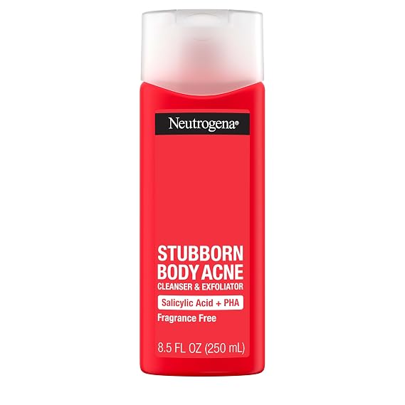 Neutrogena Stubborn Acne Body Wash & Exfoliating Cleanser, 8.5 oz
