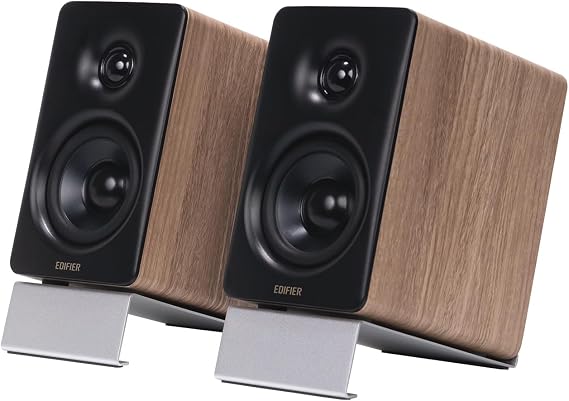 Edifier M60 Multimedia Speakers Bluetooth 5.3 66W RMS Hi-Res Audio & Hi-Res Wireless Audio LDAC 3 Inch Medium Bass & 1 Inch Tweeter USB-C & Aux Inputs Compact Desktop Speaker - Class Oak