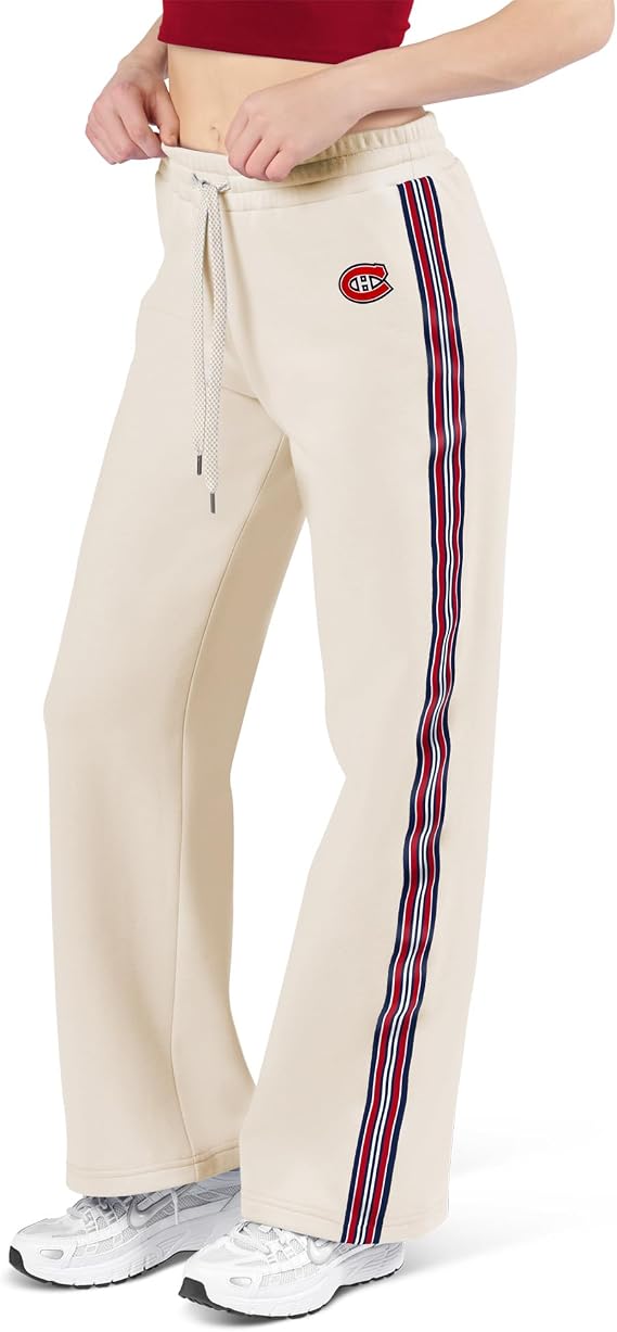 NHL Womens Mid Rise Fleece Pants with Back Pocket, Sweatpants for Girls, Comfy and Warm