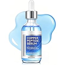 Copper Peptide Serum for Face - with GHK-Cu Peptide and Hyaluronic Acid - Firming & Anti-Aging Facial Serum to Smooth Fine Lines & Wrinkles - 2 fl oz