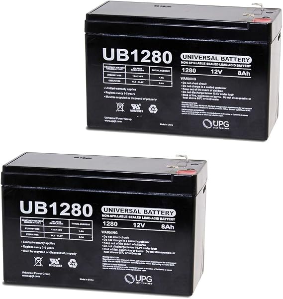 Universal Power Group 12V 8AH UPS Battery Replacement for APC Back-UPS ES BE550G - 2 Pack