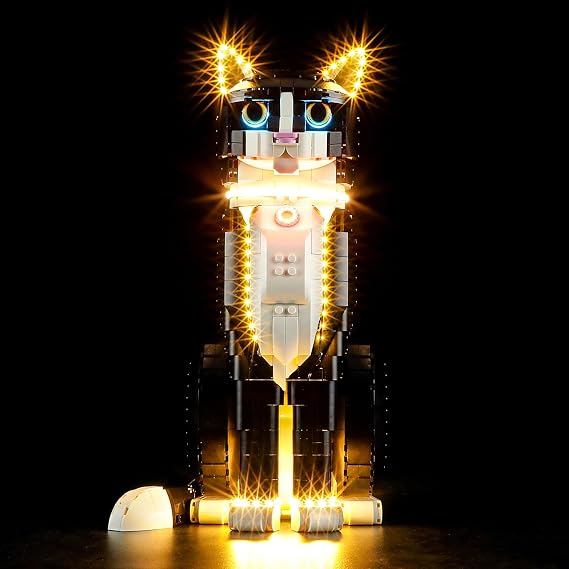 LED Light Set Compatible with Lego 21349 Tuxedo Cat Ideas Building Blocks Model - Model Set NOT Included