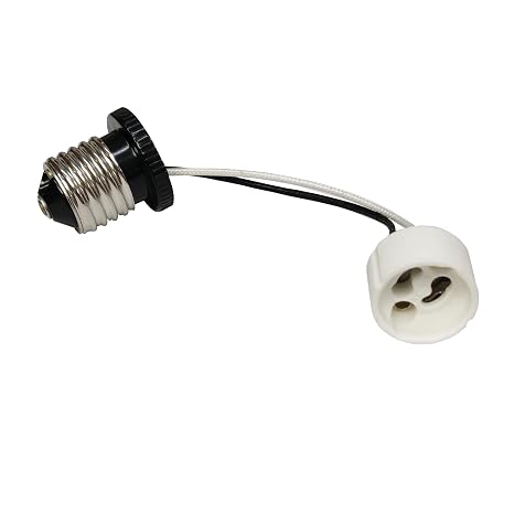 Light Socket Bulb Extender for E26 E27 Adapter to GU10 lamp with 5.9 inch Cable