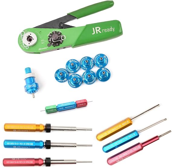 JRready Four indent Crimp Tool Kit ST2060+ST5142 for wire/cable contact/pin/socket/terminal Crimping in Connector