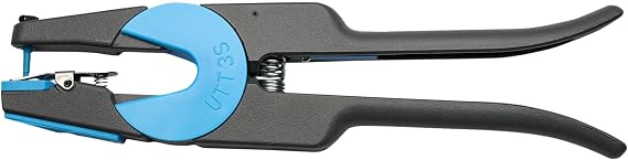 UTT3S 2-Piece Universal Ear Tag Applicator for Livestock - Cow, Lamb, Cattle, Sheep, Goats, Swine Ear Tagging Tools - Safety Pliers for Animal Identification, Color Blue | 2-piece safety pliers design. For cattle, sheep, goats & swine. Compatible with universal ear tags. Blue color.
