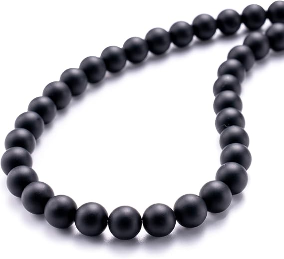 BEADIA Matte Black Onyx Natural Stone Round Loose Semi Gemstone Beads for Jewelry Making 10MM 38PCS
