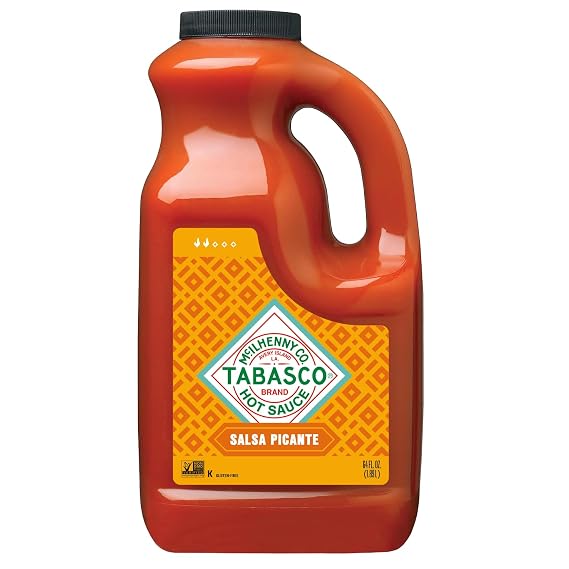 TABASCO Brand Salsa Picante Sauce, Mild, 64 Oz Bulk Jug (1-Pack)