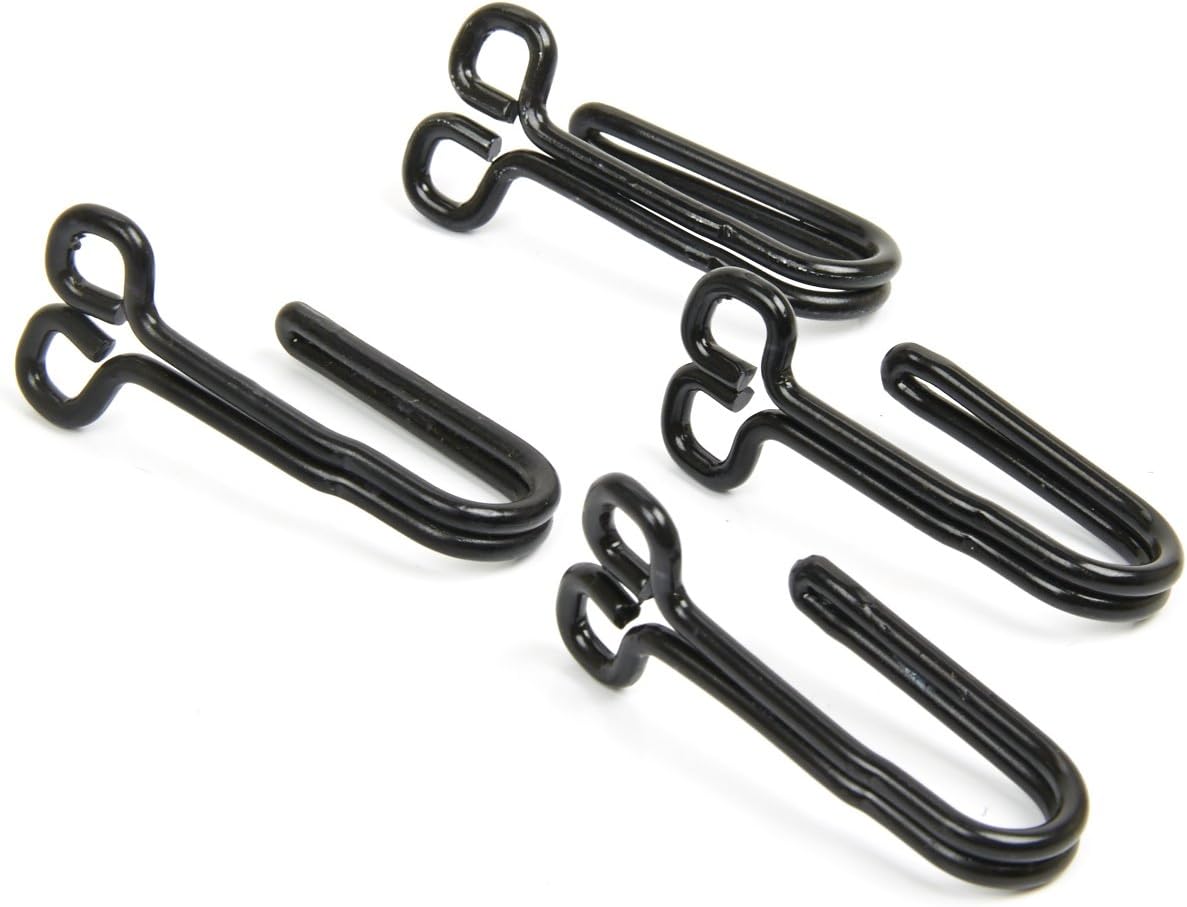 German WWII Tunic Aluminum Belt Hooks- Black Set of 4
