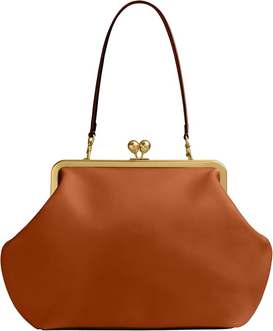COACH Women's Glovetanned Leather Large Kisslock Frame Bag