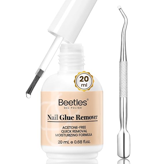 Beetles Nail Glue Remover with Cuticle Tool 1Pcs 20ml