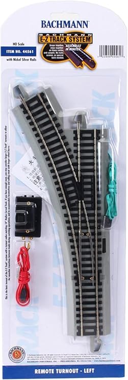 HO Scale Bachmann Trains Snap-Fit E-Z Track Remote Turnout - Left