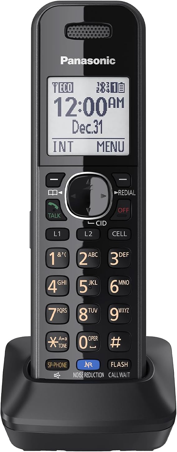 Panasonic DECT 6.0 Plus Cordless Phone Handset Accessory Compatible with 2-Line Cordless Phones KX-TG95xx Series Business Telephones, Headset Jack - KX-TGA950B (Black)