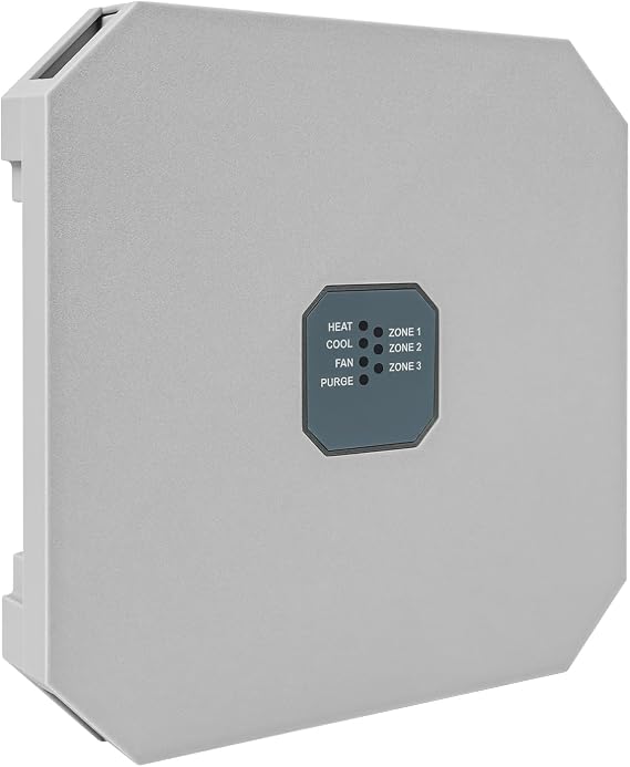 HZ311 24V HVAC True Zone Control Panel Designed Kit Compatible with The-rmostats Single-Stage Heat (1H) and Cool (1C) Applications on 24V Systems 3 Z-ones Variable Sp-eed Fan Auto Changeover