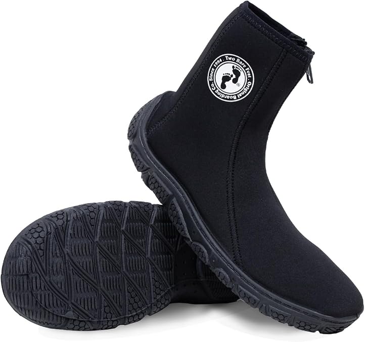 Two Bare Feet Adults Unisex 3mm Neoprene Zipped Wetsuit Boots - Surf Boots, Diving Boots, Aqua Shoes, Water Shoes