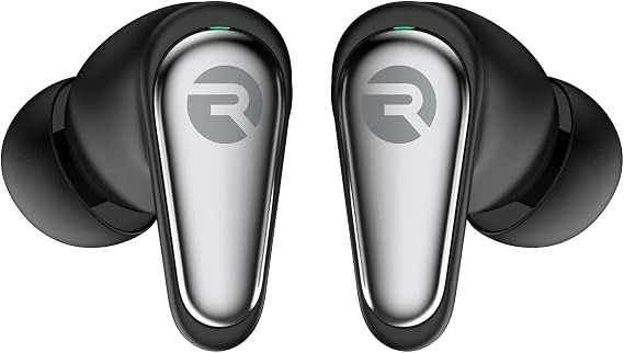 Raycon Pro Earbuds Wireless Bluetooth + 6 Microphones with Hybrid Active Noise Canceling, Sweat & Water-Resistant Earphones, Premium Wireless Ear Buds Bluetooth 40 Hours Playtime (Black)