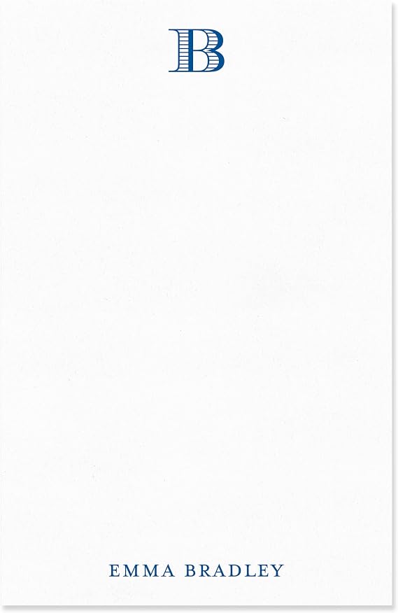 Personalized Notepad with Monogram and Name, Monogrammed Stationery 50 or 100 Sheets Lined or Unlined in Choice of Colors, Tear off Note Pad, Memo Pad, To Do List (Style #1)