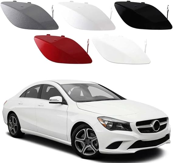 Car Front Bumper Tow Hook Cover Fit for Mercedes-Benz CLA Class W117 2014 2015 2016 Towing Eye Cap Trailer Cover A1178850622 (Gray, Right Passenger Side)