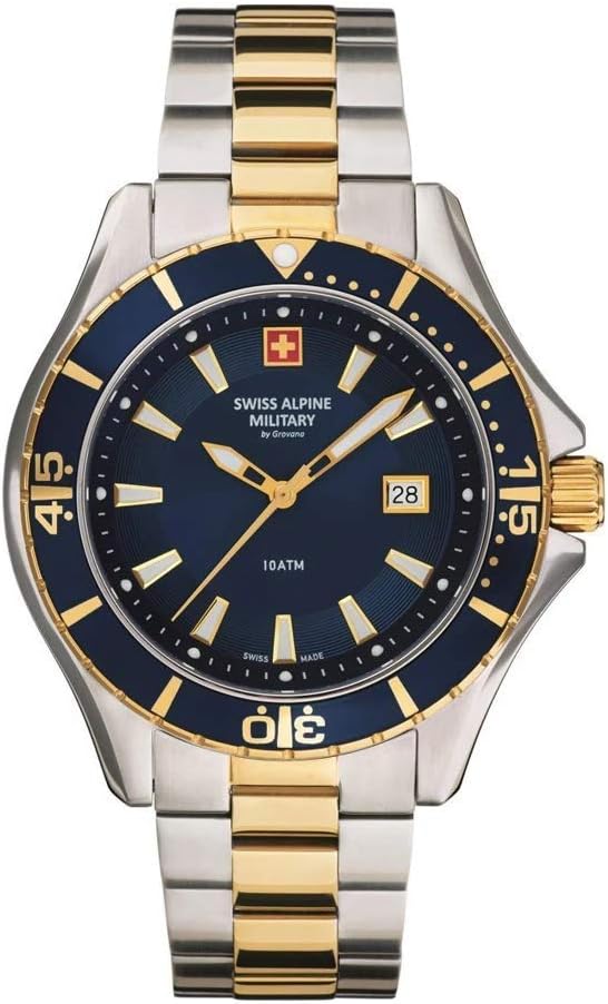 Swiss Alpine Military Men's Watch Analogue Quartz 7040 Stainless Steel