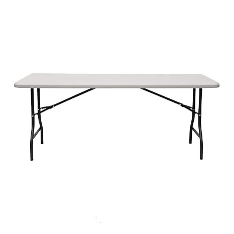 Iceberg IndestrucTable Industrial Folding Table, 6 ft, Platinum Granite
