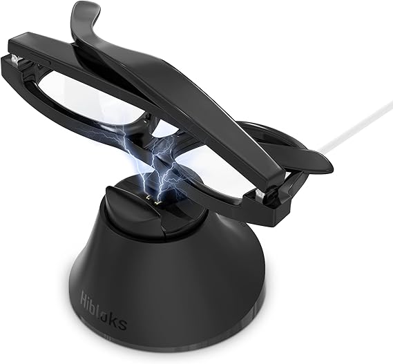 Charging Station Compatible with Ray-Ban Meta Wayfarer/Gen 2 and Skyler/Gen 2, Magnetic Charger Dock Stand with Fast Charging & LED Indicator for RayBan Meta Gen 2 Smart Glasses & Glasses Case