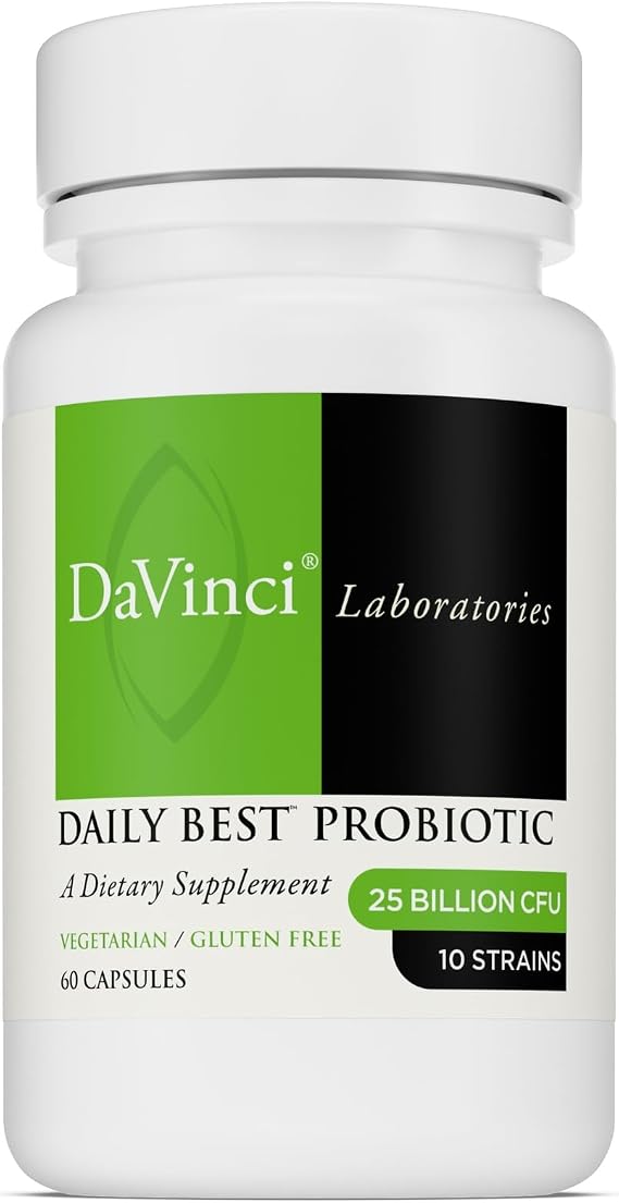 DaVinci Labs Daily Best Probiotic, 25 Billion CFU, Vegetarian, 60 Capsule