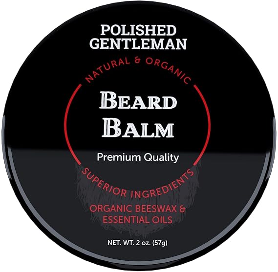 Beard Balm for Men and Mustache Wax - Medium Hold Beard Wax with Beard Oil for Men - Made With Beeswax for Easy Styling - Polishes, Softens and Conditions Beard and Mustache - Itch Free Beard Care 2oz
