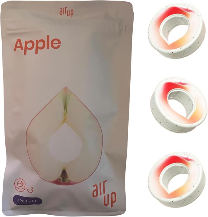 Flavoured Water Bottle Pods/Various Colour Available/BPA Free/0 Calories/Tristan - Hot Pink, Charcoal Grey etc. Replacement Pod for bottle, Kola, Lemon pods etc (Apple)