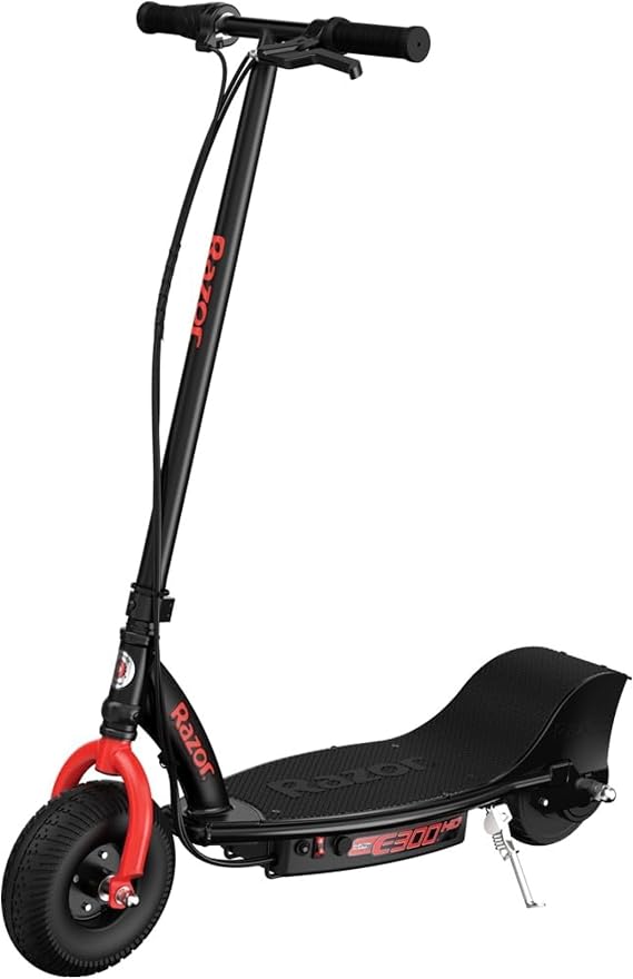Razor E300 HD Electric Scooter for Teens & Adults - 15 MPH High-Torque Motor, 40 Min Ride Time, 220 lbs Max Weight, 9 Pneumatic Tires, Steel Frame