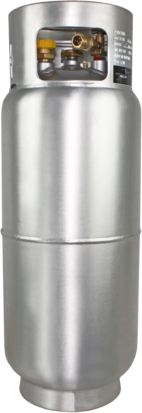 Flame King 43.5LB Aluminum Forklift Propane Tank with Gauge, Corrosion-Resistant and Rust-Free, DOT and TC Compliant, Lightweight, Rugged-Designed