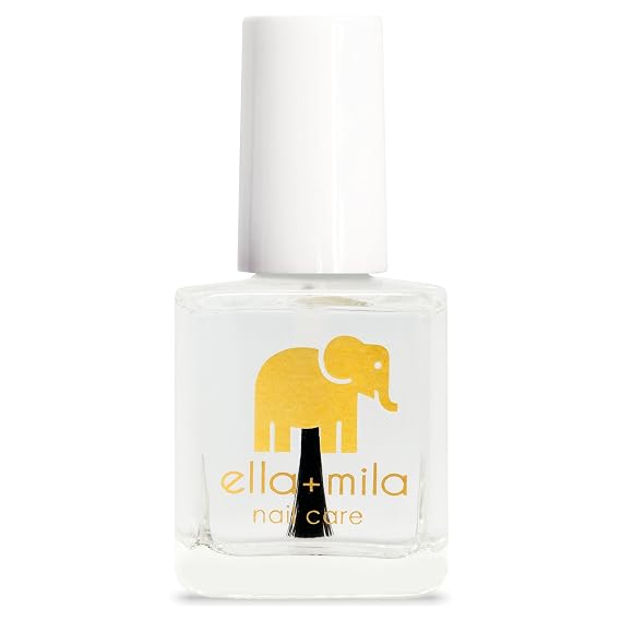 ella+mila What The Gel Top Coat - Gel-Like Shine, No UV Required | Gel-like glossy top coat; no UV lamp required; quick dry; plumping shine; vegan; 0.45 fl oz brush-on