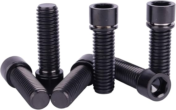 6Pcs Titanium M8 x 25mm Ti Bolt with Washer for Bicycle Stem