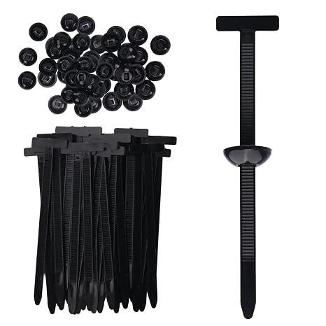 100 Pcs Nylon Universal Cable Tie Buckle for Car - Self-Locking and Easy Install Zipper Clips with Pin & Button Design - UV-Resistant Fixion Tools Zip Tie for Quick and Effortless Car Daily Repair