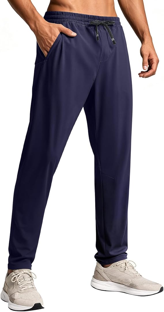 BRXL Men's Athletic Pants with 4 Pockets Lightweight Stretch Tapered Fit