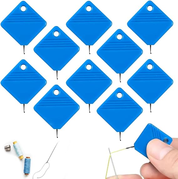 Simple Needle Threader, 2026 Newest Automatic Needle Threader Stringing Machine, Needle Threader for Hand Sewing, Automatic Sewing Machine Stringer, Sewing Supplies Tools (Blue-10pc)