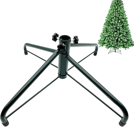 YUNSTK 45cm Christmas Tree Stand for Artificial Trees, Metal Xmas Tree Stand Folding Christmas Tree Holder Base for 6 Foot Tree, Green Replacement Christmas Tree Legs Christmas Decoration Accessories