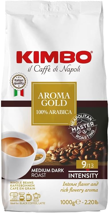 Kimbo Aroma Gold 100% Arabica Kernel Coffee (1000 Gr)