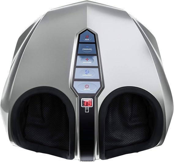Miko Shiatsu Home Foot Massager Machine With Switchable Heat Silver
